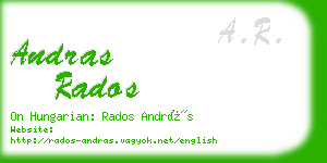 andras rados business card